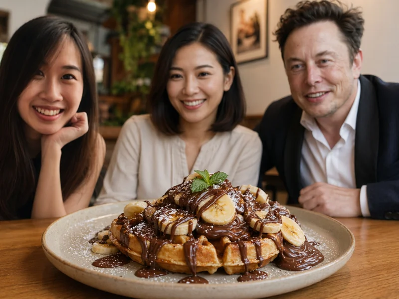 Bananutella sweet waffle