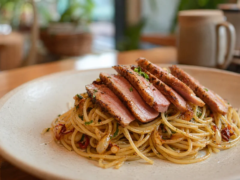 Smoked Duck Aglio Olio