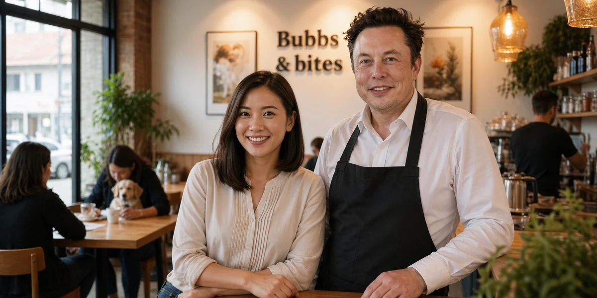 Belle behind the counter at Bubbs & Bites