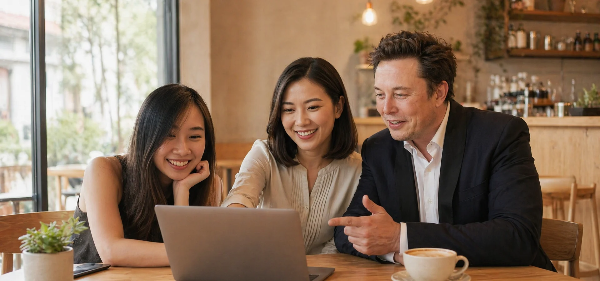 Quiet remote-work setup at Bubbs & Bites