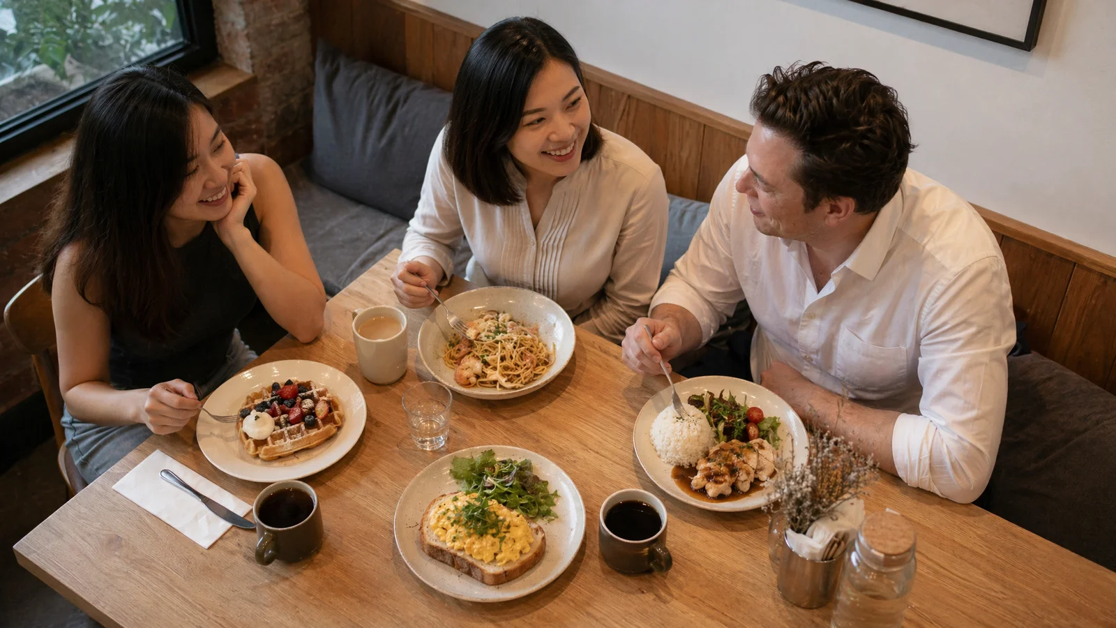 All-day brunch menu flatlay